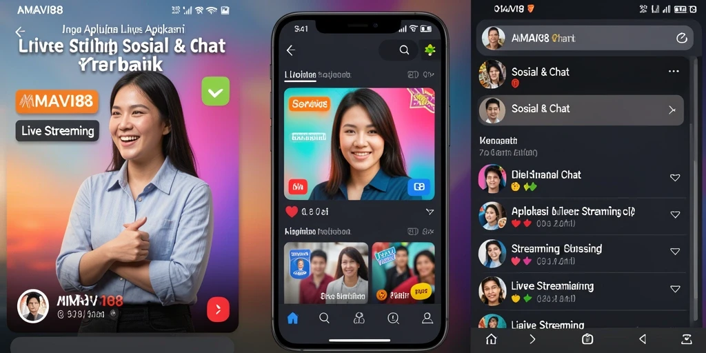 Tampilan antarmuka AMAVI88 saat Live Streaming yang interaktif dan menarik.