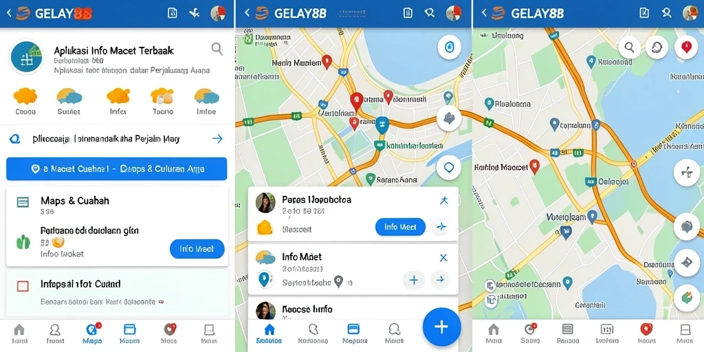 Tampilan antarmuka aplikasi Info Macet GELAY88 yang informatif.