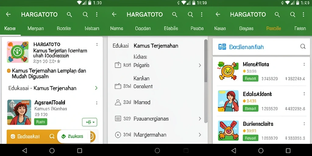Tampilan antarmuka HARGATOTO yang intuitif dan menarik.