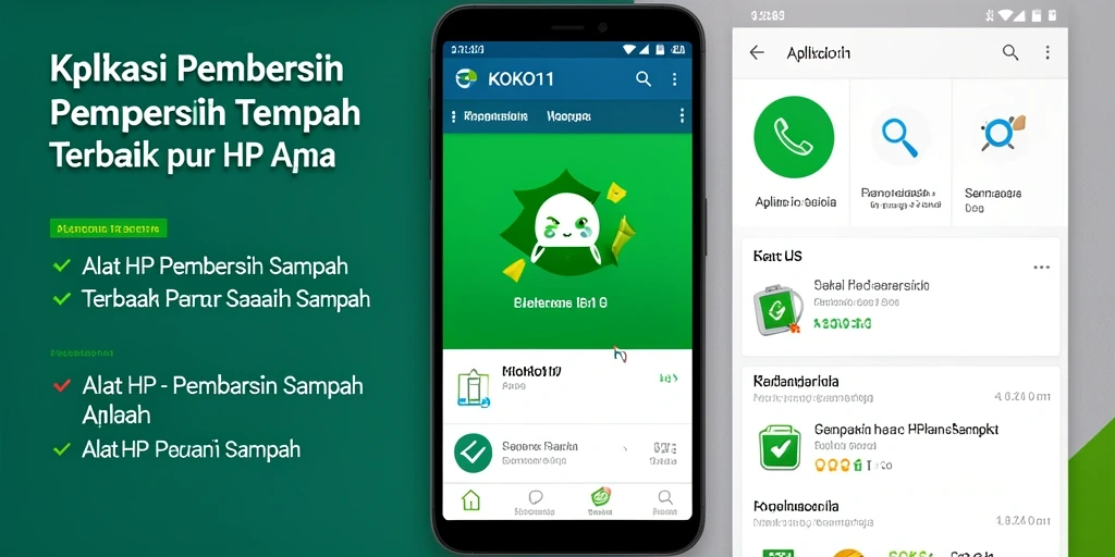 Tampilan antarmuka KOKO11 yang sederhana dan intuitif untuk pembersihan sampah.
