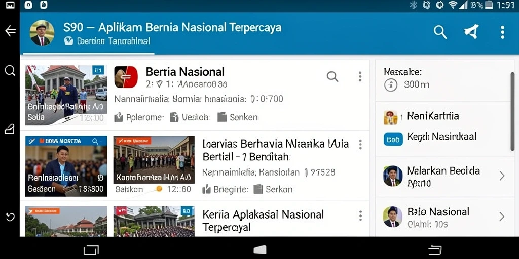 Tampilan antarmuka S80 yang modern dan fungsional untuk berita nasional.