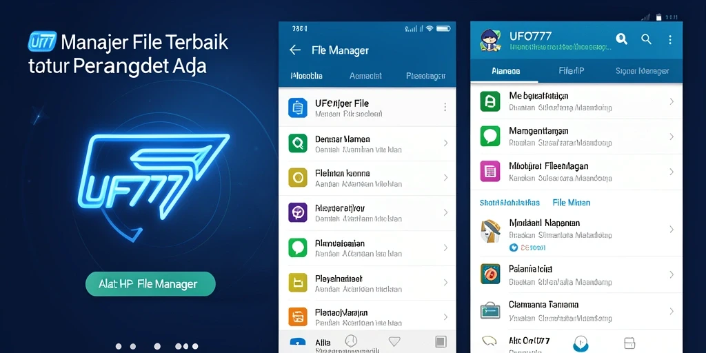 Antarmuka pengguna UFO777 yang sederhana dan fungsional untuk manajemen file.